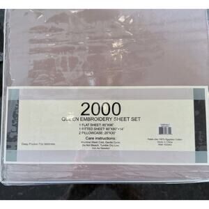 2000 Series Queen Size Sheets In Brown Feels Like Cotton 100% Microfiber NWT
